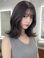 グルグル 下総中山店(GULGUL)&nbsp;下総中山/ミディアム/顔周り/レイヤーカット/ブリーチなしカラー