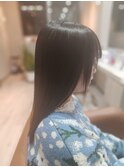 顔周りレイヤー髪質改善ロング