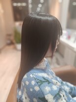 顔周りレイヤー髪質改善ロング