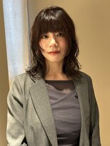 レイヤーパーマレイヤーカット顔周りレイヤーくせ毛パーマ
