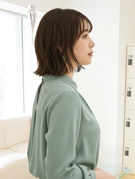 アビエクレール 河内花園(abije claire) 透け感揺れボブ【河内花園/髪質改善/白髪ぼかし】