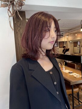 フランチェスカ(Francesca) レイヤーボブ/くびれボブ/ボルドーカラー/艶髪カラー/暖色カラー