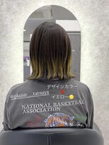 プレジールバイラファブリック(PLAISIR by LA FABRIQUE)&nbsp;PLAISIR/佐々木　イエローカラー　デザインカラー　ボブ　草加