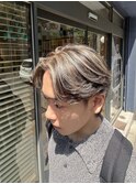 フェザーパーマ/ニュアンスパーマ/センターパート/メンズカット