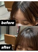 前髪割れ癖改善パーマ/クロスパーマ