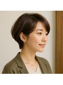 美フォルムナチュラルショートボブ　20代 30代 40代 50代 60代