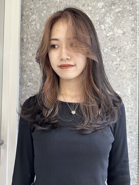 サンク 原宿 表参道(cinq) フェイスフレーミンググレージュインナーカラーヘーゼルベージュ