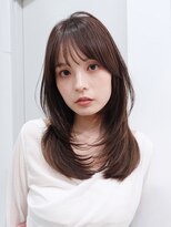 アルバム 新宿(ALBUM SHINJUKU)&nbsp;前髪カットロング顔周りレイヤー韓国ヘア_F31175