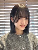 ビーハイブ 仙台駅前店(Behive)&nbsp;切りっぱなしボブ　重め顔まわりカット