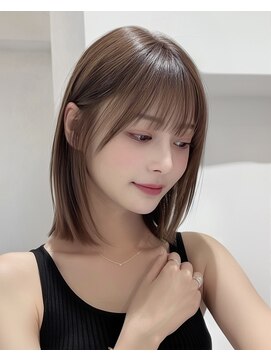 ヴェイン 渋谷(vain) 明るめベージュが可愛い！ロングボブスタイル♪