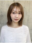 大人ボブ/レイヤー/レイヤー/ベージュカラー