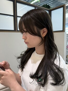 エムサロン 高崎あら町テラス(emusalon)の写真/結んでも下ろしても可愛い「顔周りカット」で綺麗な美シルエットに★透明感カラー/ダブルカラーもお任せ◎