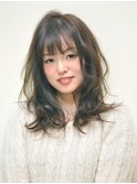 【札幌東区】クセ毛風カール×シースルーバング