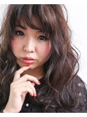 【大人かわいい】マットブラウン×ゆるふわカール