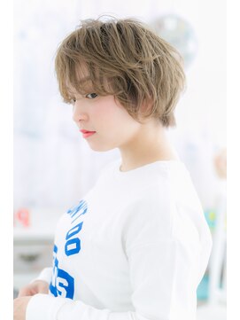 ミック ヘアアンドビューティー 大山店(miq  Hair&Beauty) 無造作パーマ×シースルーバングピュアガーリーショートb