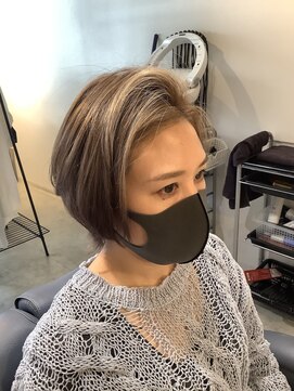 ネスタ ヘアー グラウンド(NESTA hair ground) フェイスフレーミングカラー×ミルクティーグレージュ