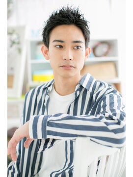 ミック ヘアアンドビューティー 大山店(miq  Hair&Beauty) エッジの効いたアップバングスパイキーショートa1