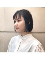 ボンヌーベル&nbsp;【Bonne Nouvelle】暗髪×インナーブルーで垢抜けヘア☆