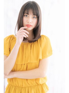 ミック 日暮里店(miq) シースルーバング黒髪グレイアッシュエアストレートc1