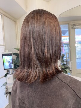 アミュレ(Amule) 美髪外ハネ透明感ニュアンスショコラカラー似合わせ40代梅ヶ丘