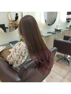 松本平太郎美容室 銀座パートフォー(PART４) 銀座　裾カラー　アッシュピンク　◎30代　40代　50代