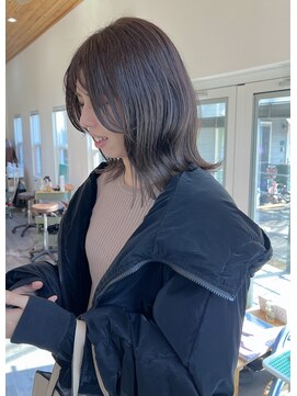 レポ(LEPO) 切りっぱなしロブ～暗髪カラー