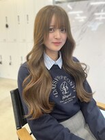 アリュウル 表参道 青山(Allure)&nbsp;1回ケアブリーチ～/ミルクティーベージュ＊柔らかハイトーン