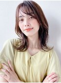 大人こなれミディくびれヘア