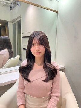 ノイズ キョウト(NOISM Kyoto) デザインカラー/レイヤーカット/ウェットヘア/オリーブベージュ