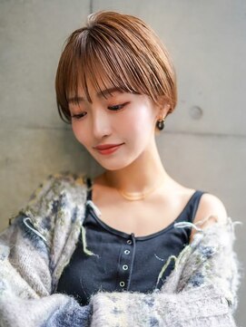 ギークス(GEEKS) 【GEEKS渋谷】マッシュショートボブ/マロンベージュ/冬ヘア/小顔