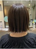 外はねボブ×暖色カラー