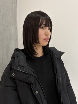 ヨーク(YOKE) 【YOKE】姫カットレイヤーレイヤーカットワイドバング暗髪艶髪