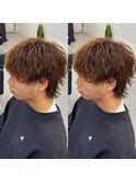マッシュウルフ緩めツイストスパイラルパーマ