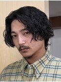 渋谷センターパートウルフカットツイストスパイラルパーマパーマ