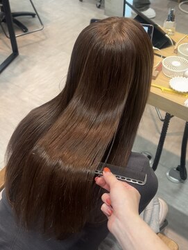 テト 藤沢(teto) 中明度カラー+縮毛矯正