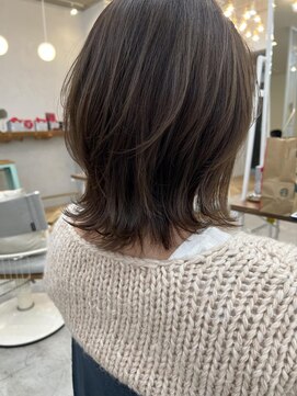 コンティロミー(CONTI ROMMY.) レイヤーカットくびれボブ◎ココアブラウン韓国ヘアこなれミディ