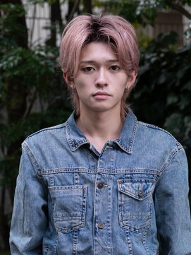 人気メンズウルフショート