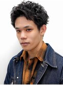 メンズカットツイストパーマアップバングツーブロック1206
