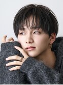 メンズショートシースルーコンマラウンドマッシュ