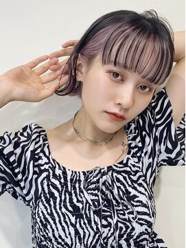 トルネード(TORNADO) フェイスフレーミング×インナーカラー　ラベンダーアッシュボブ