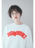 *ナチュラルショートヘア×アッシュベージュカラー*