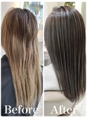 劇的ビフォーアフター☆髪質改善バレイヤージュ☆