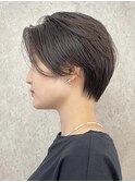 大人ショート/センターパート/イルミナカラー/マッシュ前髪なし