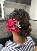 ゆるふわ華やか和＆洋OKヘアセット《ラムネhairヒサマツマユミ》