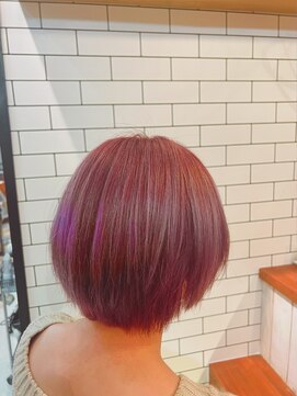 オーブ ヘアー リリー 博多2号店(AUBE HAIR lily) ベリーピンクカラー！