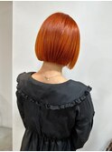 斜めバング/シルキーベージュ/ブラントカット[渋谷駅]