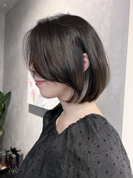 ブルックス ハイライト 大人ボブ レイヤーボブ アッシュベージュ ショート
