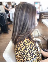 ヘアーショップ エヌアンドエー 幸手店(hairshop N&A) 透明感カラー×ハイライト/ミルクティーベージュ/さら艶ロング