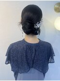 カチモリヘア　ツイン　タイトヘア　お呼ばれヘアセット