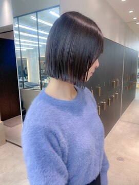 ロンドクロエ 横浜(Lond Chloe) 切りっぱなしボブ×髪質改善/縮毛矯正/黒髪前髪小顔カット[横浜]